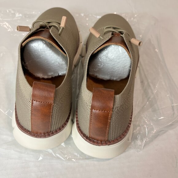 Men's Beige Size 9 Nylon ComfoFeet Tie Oxford, NWOT - Picture 3 of 4